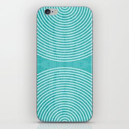Teal Sanctuary Shapes Abstract Painting iPhone Skin