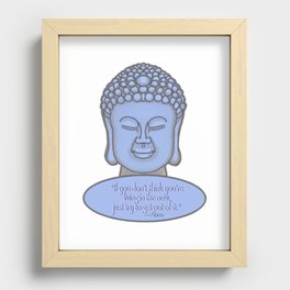 Buddha with Zen Quote About Living in the Now Recessed Framed Print