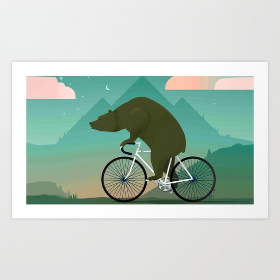 Bear Rider Art Print