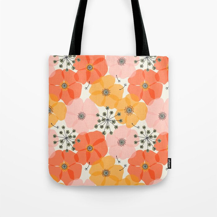 Midsummer Table - Poppies (red) Tote Bag