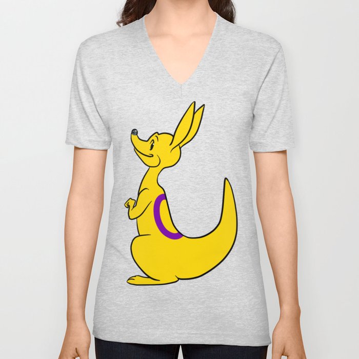 Intersex Kangaroo V Neck T Shirt