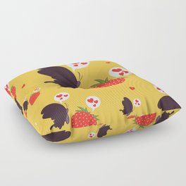the death loves the strawberry Floor Pillow