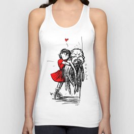 A Girl and Her Spider Unisex Tank Top