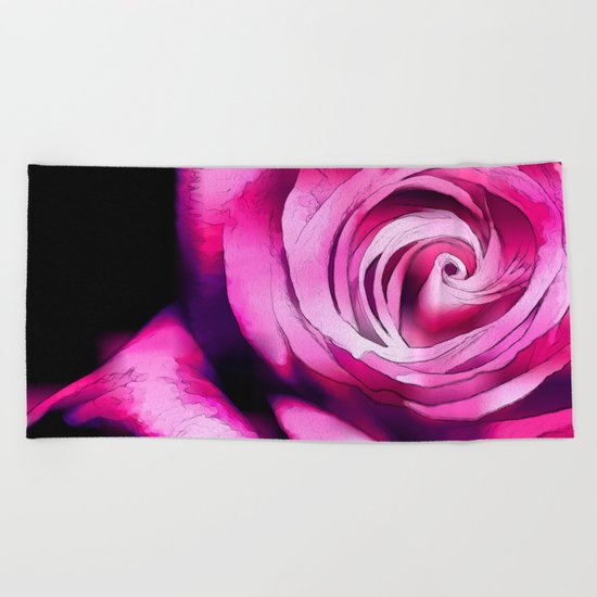Rose flower Beach Towel