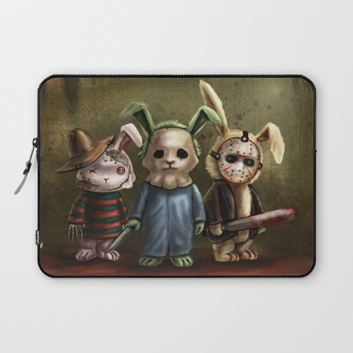 Horror Bunnies - Parody of Jason, Freddy and Michael Myers Laptop Sleeve