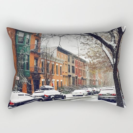 Brooklyn New York City Snow Showers Rectangular Pillow