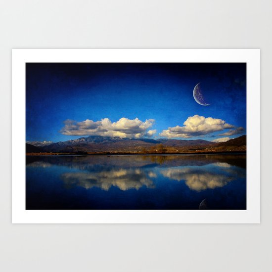 Epic Autumn Blues Art Print