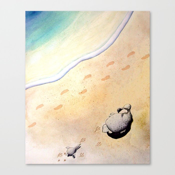 Last Footprints Canvas Print By Richardcatron Society6