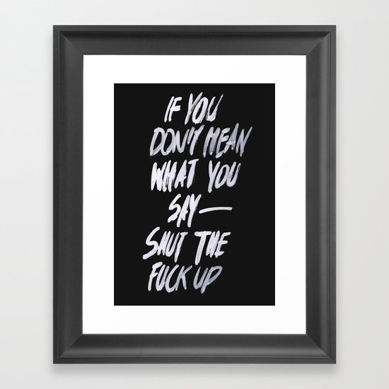Mean Framed Art Print