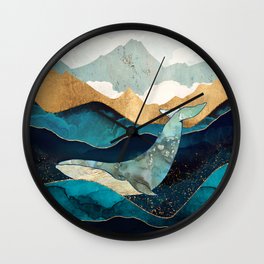 Blue Whale Wall Clock
