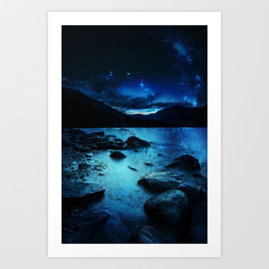 Magical Mountain Lake Art Print