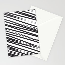 Black and white stripes background Stationery Card