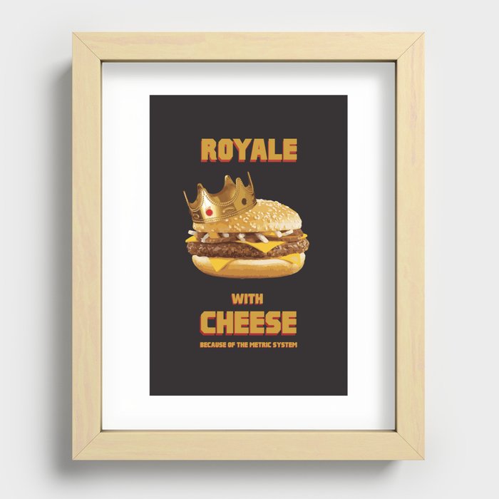 Royale with Cheese Recessed Framed Print