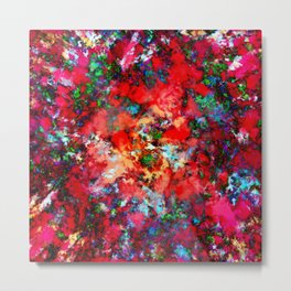 Red star bursting Metal Print | Modernart, Light, Glow, Pigment, Colour, Abstractpainting, Strongpigments, Burst, Brightly, Verybright 