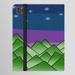 Abstract geometric pattern - green, blue, purple. iPad Folio Case