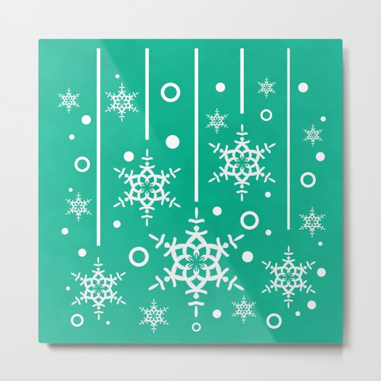 Let it Snow...(Emerald) Metal Print