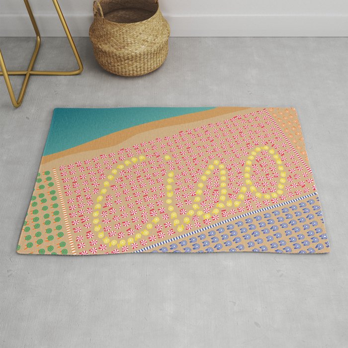 Ciao / Hello Italy Beach Umbrellas - Aerial Italian Rug