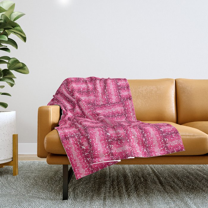 Cute pink glittery criss cross pattern Throw Blanket