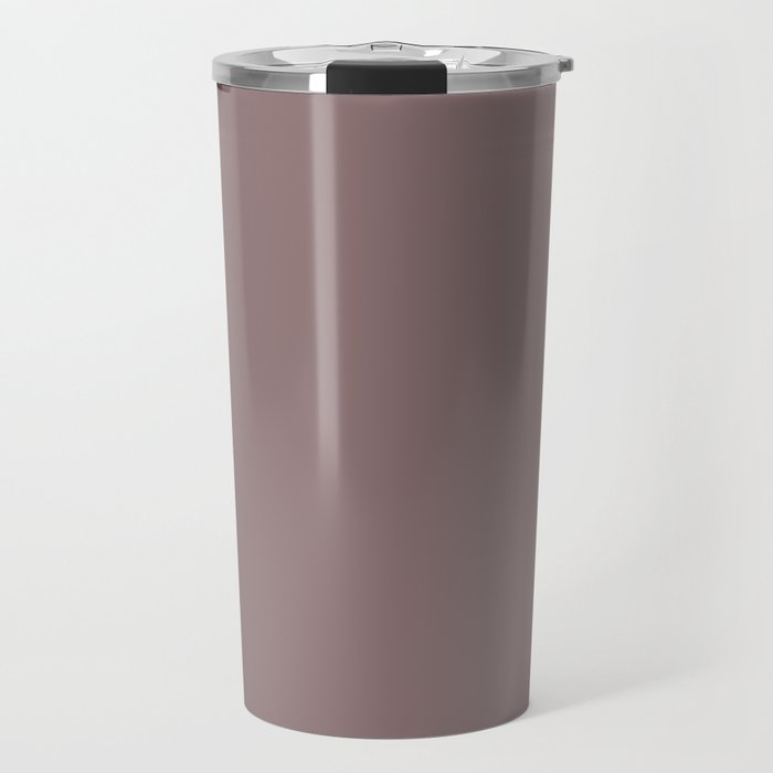 Dusty Rose Petal - Dark Pastel Pink Solid Color Pairs To Sherwin Williams Socialite SW 6025 Travel Mug