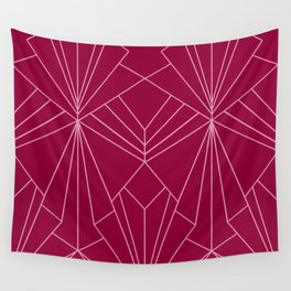 Art Deco in Raspberry Pink - Large Scale Wall Tapestry
