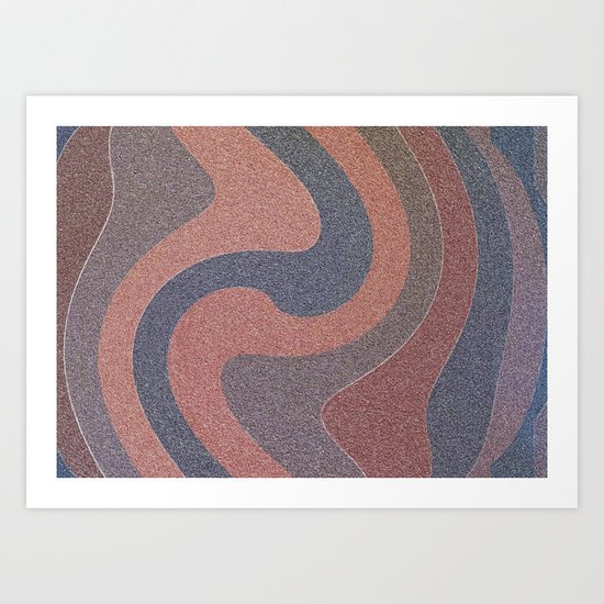 Random Red Curves Art Print