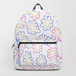 Purple & Pink Flower Doodle Backpack