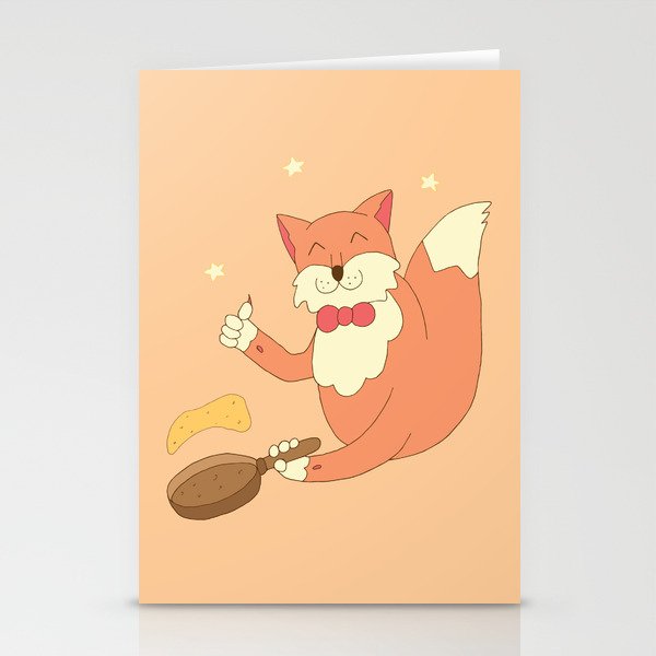 cook pancakes Stationery Cards