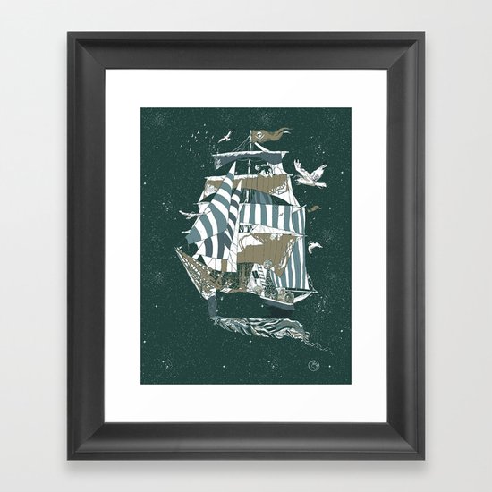 Sail to The Moon Framed Art Print