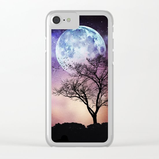 mOOn treE Clear iPhone Case