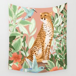 Tropical Cheetah Wall Tapestry