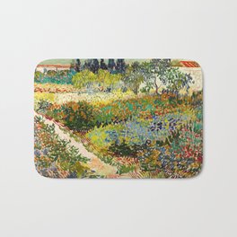 Garden at Arles by Vincent van Gogh, 1888 Bath Mat
