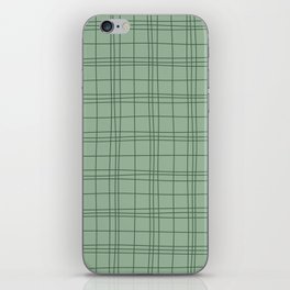 Abstract Plaid 3 sage iPhone Skin