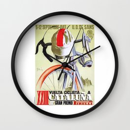 1943 SPAIN Tour Of Catalonia Bicycle Race Poster Wall Clock