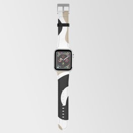 Warped Swirl Marble Pattern (black/white/tan) Apple Watch Band