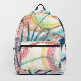 Abstract Pastel Flower at Sunset Backpack