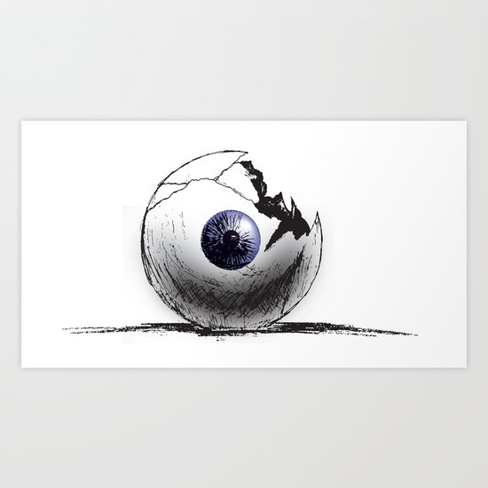 Broken Eye Art Print