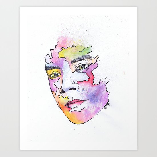 Harry Styles Watercolor Portrait Art Print By Daisyjennifer Society6