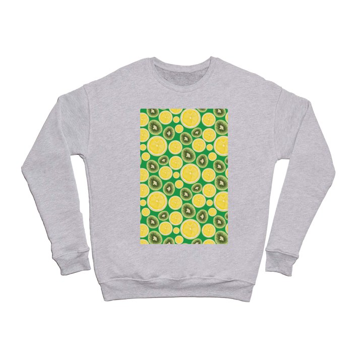 Lemon and Kiwi Pattern Crewneck Sweatshirt