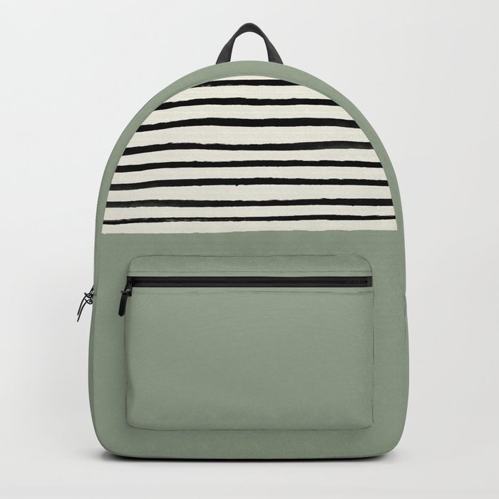 Sage Green x Stripes Backpack