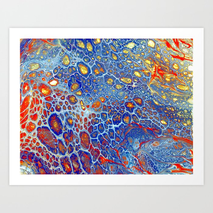 Dragonskin Abstract Flow Acrylic Art Print By Laurelandwren