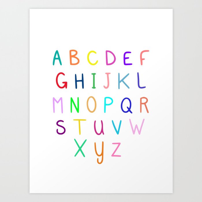 Alphabet - Multi-Color | Montessori Art Print
