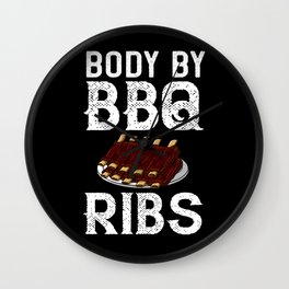 BBQ Ribs Beef Smoker Grilling Pork Dry Rub Wall Clock