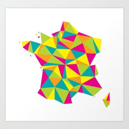 Abstract France Bright Earth Art Print