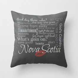 Nova Scotia Slang Throw Pillow
