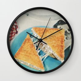 Grilled Glitter Sandwich - Eat Fashionably Wall Clock