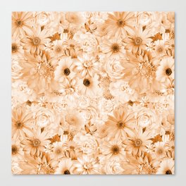 yellow ochre floral bouquet aesthetic cluster Canvas Print