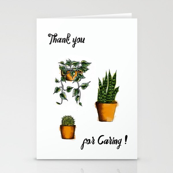 Thank You for Caring! Stationery Cards