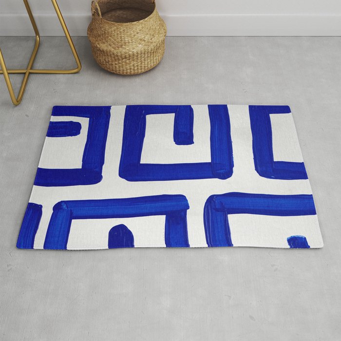 Greek Blue Design Rug