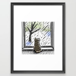 Staring Framed Art Print