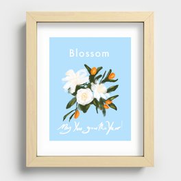 Blossom - New year wishes Recessed Framed Print